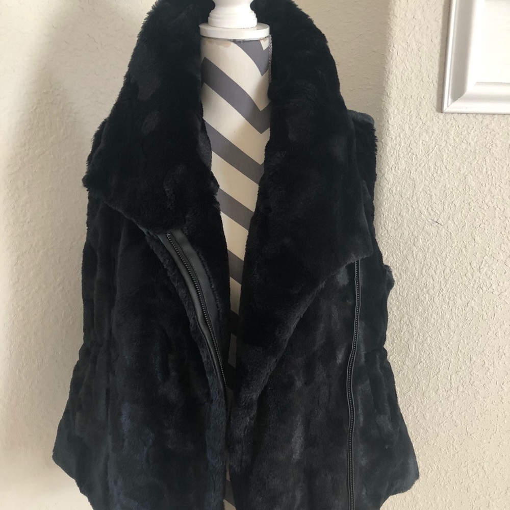 Black Fur Vest